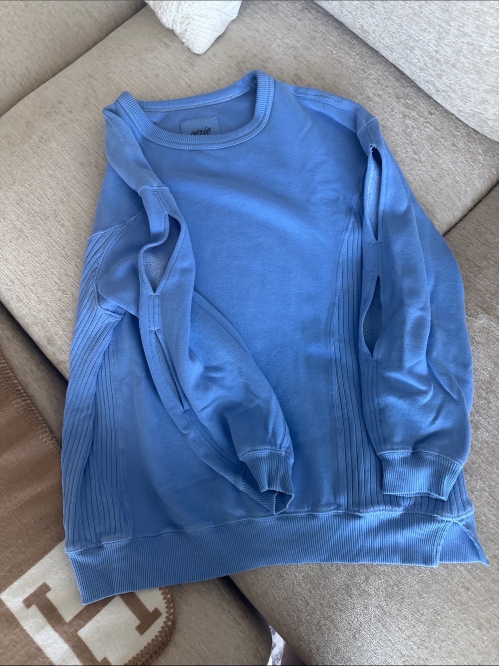 Light Blue aerie Crewneck Sweater